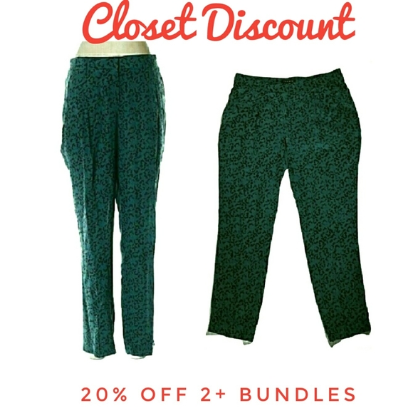 Theory Animal Print Silk Trousers Size 10 (A) - Picture 2 of 5